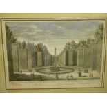 Baquoy after Girard,  A pair of coloured engravings of Versailles Gardens, published by Mortain,