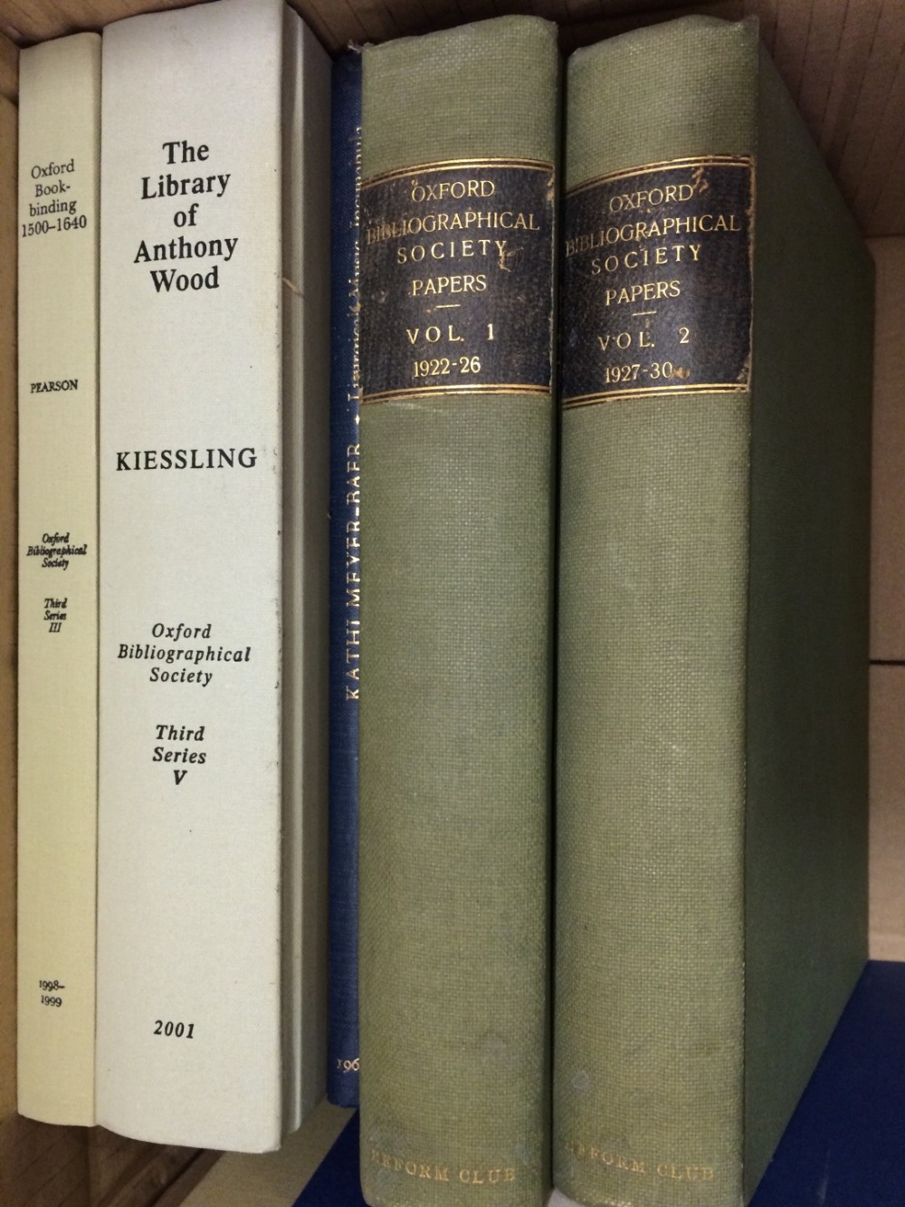 Bibliography and Bookbinding. Oxford Bibliographical Society Papers vols I & 2, 1922-39; RAMSDEN (J) - Image 2 of 5
