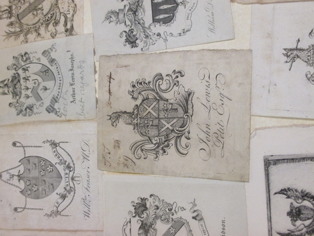 Armorial bookplates, a collection of about twenty six mainly 18th century library bookplates for - Image 2 of 2