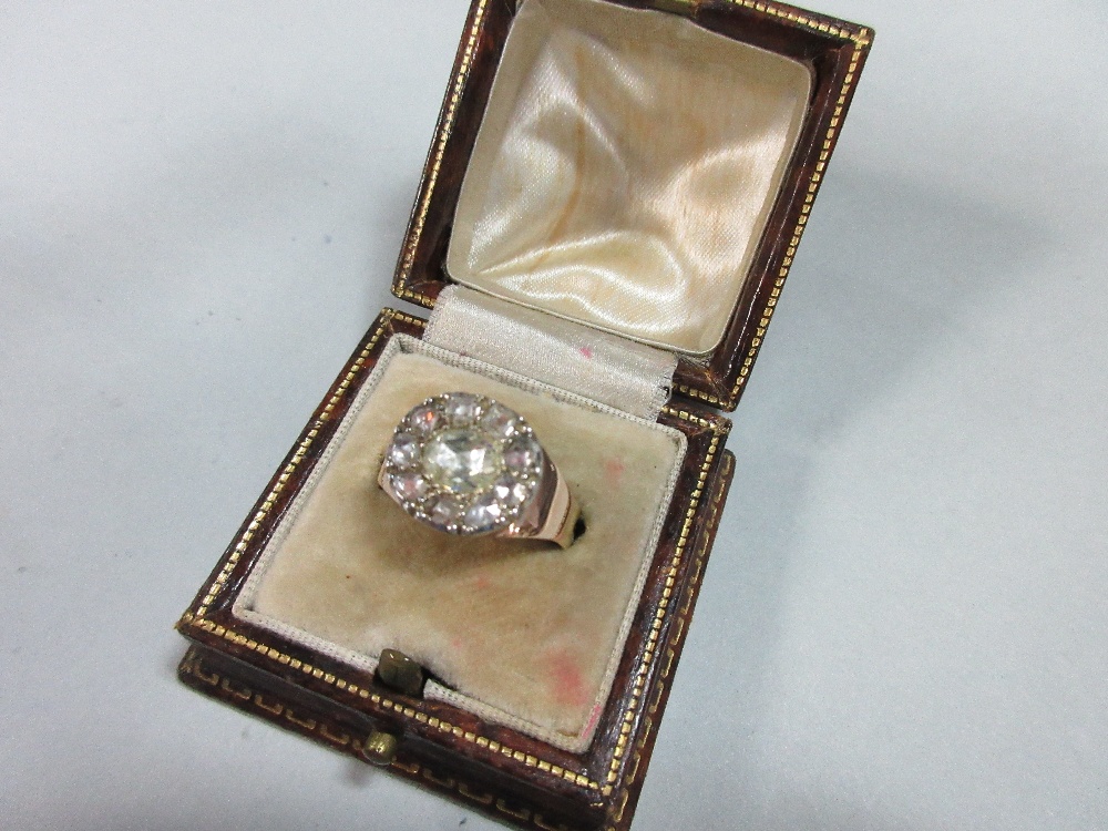 A 19th century diamond ring, the ring head, possibly originally a Georgian button, set to the centre - Image 5 of 6