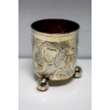 An 18th century Russian silver beaker, Moscow 1766, maker unidentified, Alderman Fedor Petrov,