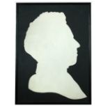 English School  (19th Century) A group of four life size silhouettes, featuring two Gentlemen and