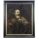 Follower of Jurgen Ovens (late 18th Century) Study of a Hermit Saint oil on canvas 85 x 69cm (33 x