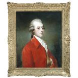 Attributed to Tilly Kettle (British, 1735-1786) Portrait of a Gentleman in a red jacket, buff