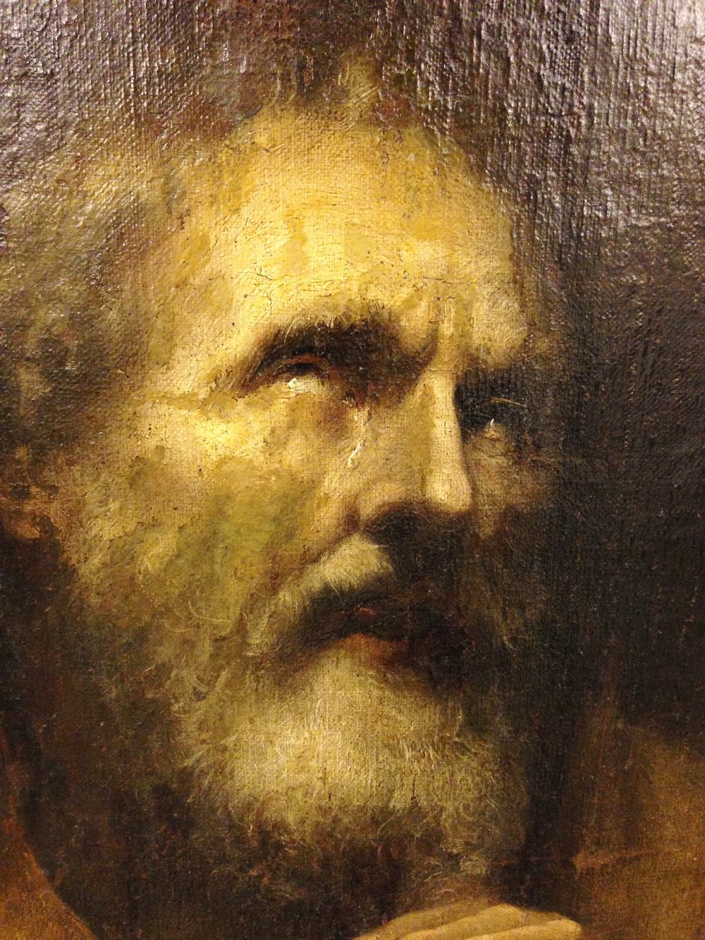 Follower of Jurgen Ovens (late 18th Century) Study of a Hermit Saint oil on canvas 85 x 69cm (33 x - Image 3 of 12