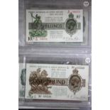 A selection of 210 English, Scottish and States of Guernsey banknotes from ten shillings to Fifty