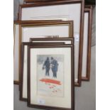 A quantity of limited edition horseracing and other prints (9)