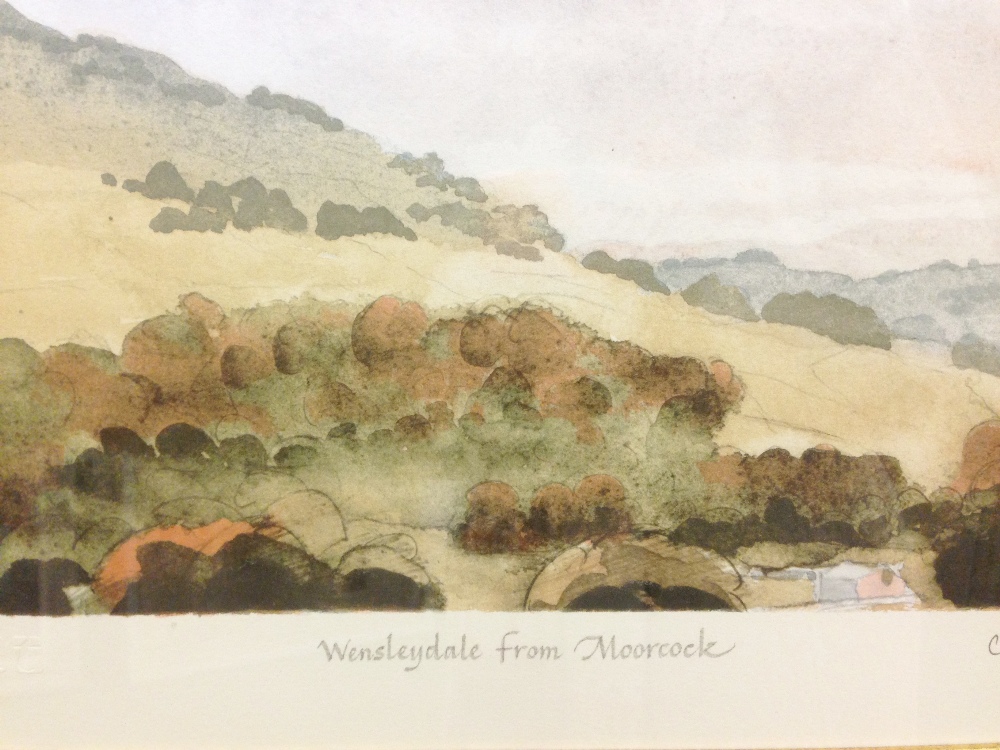 § HRH Charles, The Prince of Wales (British, b. 1948) View of Wensleydale from Moorcock numbered - Image 6 of 14