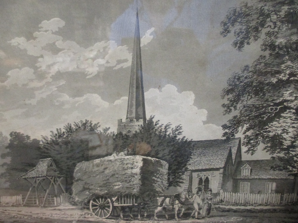 G L Parkyns after L C Barrow - Two engravings, "Beckenham in Kent", pub. Jan 1793 and "Mickleham",