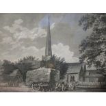 G L Parkyns after L C Barrow - Two engravings, "Beckenham in Kent", pub. Jan 1793 and "Mickleham",