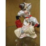 A Kiev Experimental porcelain group of two cossacks dancing, 23cm high