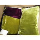 A quantity of designer guild material filled scatter cushions