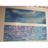 Annette Johnson (British, 20th Century) - Sky and Sea, coloured etching, numbered 8/160, signed,