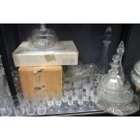 A Whitefriars glass dessert set in original box, a set of six Whitefriars sundae dishes in orginal