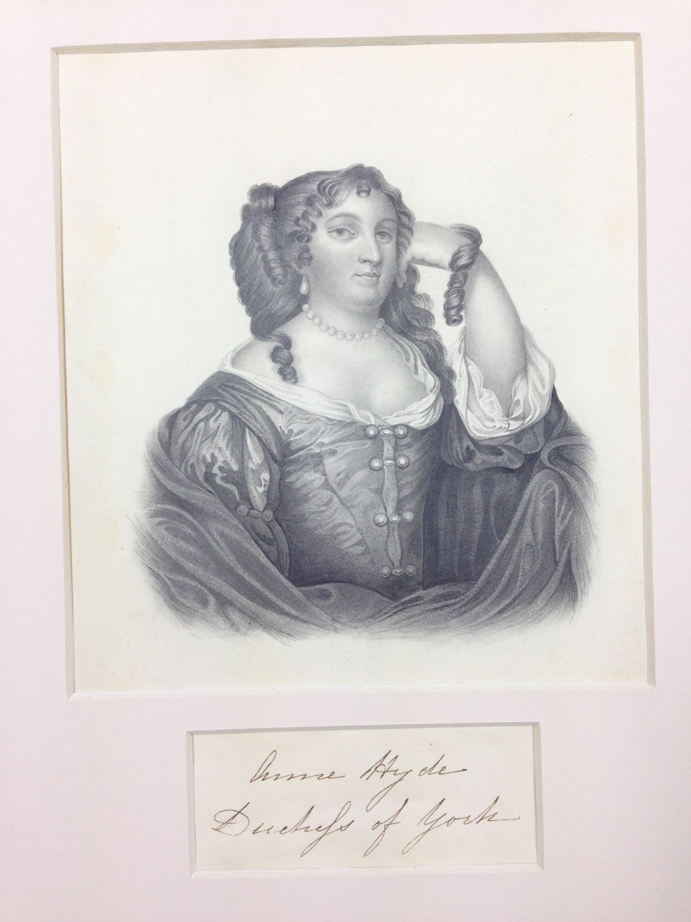 A collection of 19th Century portraits and figurative studies in pencil, including portraits of Anne