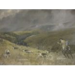 Two signed Lionel Edwards prints, The Old Berks and Hind Hunting, Devon and Somerset, and one