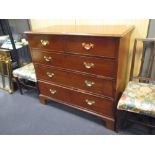 A George III mahogany chest of drawers, 105 x 112 x 56 cm
