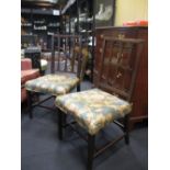 A pair of George III mahogany dining Chairs (2)