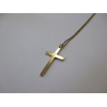 Dress jewellery, a 9ct gold cross on chain together with a Japanese vesta
