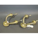 A pair of French Art Deco double cornucopia wall lights