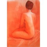 Stephanie Reid (British, 20th Century) Seated Nude signed lower left "Stephanie Reid / 2003"