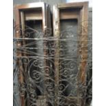 A pair of wrought iron gates, (140 cm wide each)