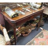 A mahogany folding top tea table, 75 x 92 x 39cm