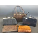 A Fassbender crocodile handbag and four others