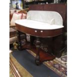 A Victorian marble top mahogany wash stand