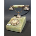 An onyx mounted telephone