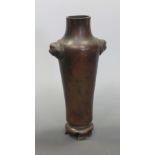 A Chinese bronze vase It is unevenly worn and has scuff marks