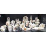 Various Goss type crested china and a teaset