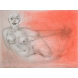 Dhruva Mistry, CBE, RA (Indian. b.1957) "Woman" inscribed "Unfinished DM '82" pencil and pastel on