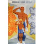 A collection of Soviet propaganda posters, aimed at promoting various social and political causes,