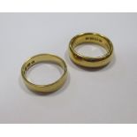 Two 22ct wedding bands, gross 18.1g