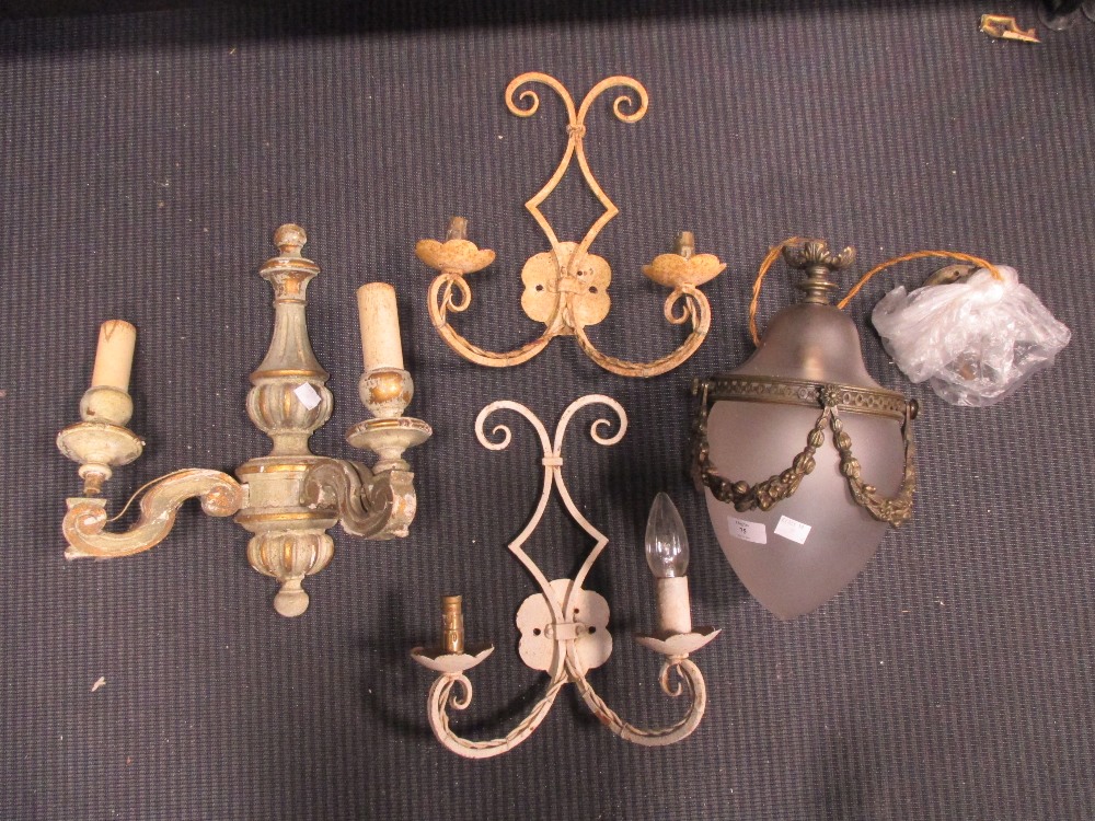 A collection of various wall and ceiling lights