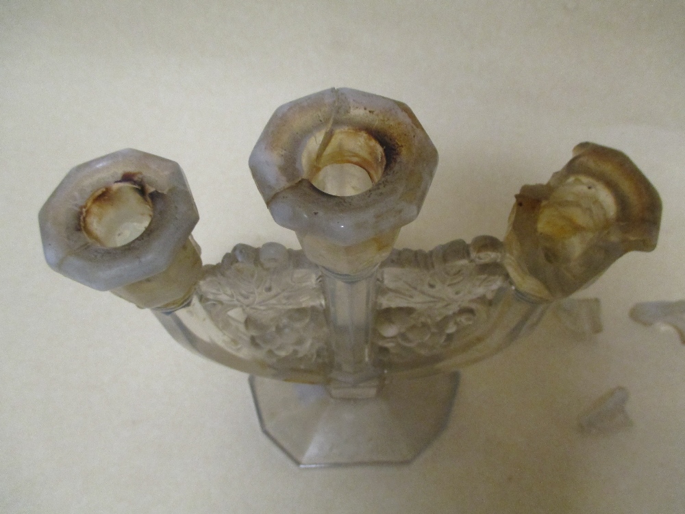 A pair of Barolac three light candelabra (damaged) - Image 4 of 6