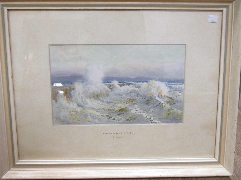 Fritz Althaus, Rough sea on the cob, 21 x 34cm - Image 3 of 5