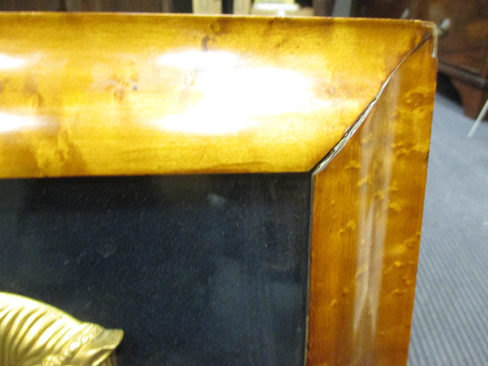 A gilt horse, in a maple frame - Image 3 of 5