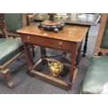 An early 19th century oak side table, 69 x 69 x 40cm and an oak antique gateleg table (2)