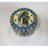 A box enamelled in the Russian taste, together with a 'USSR' marine ivory horse group