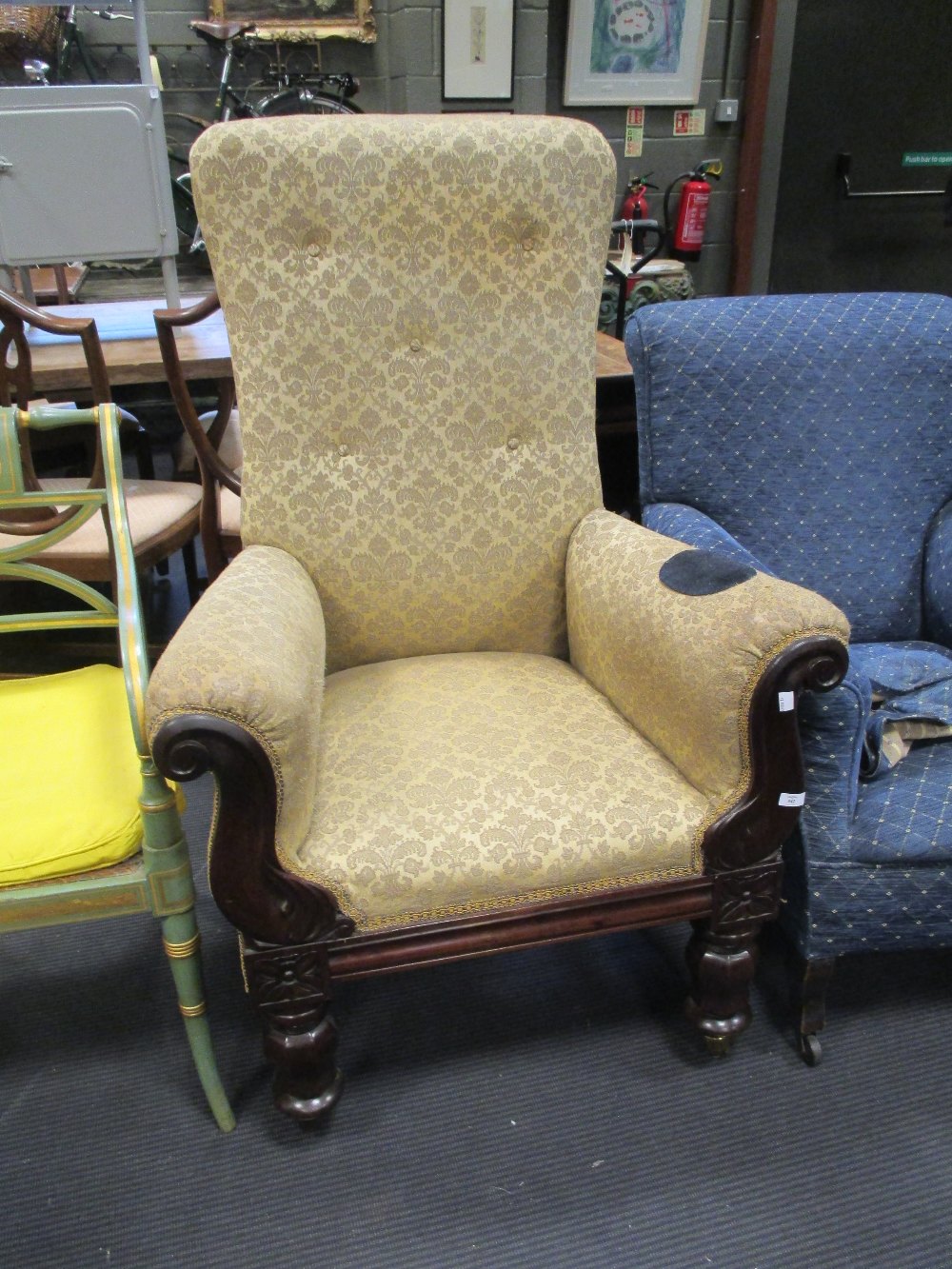 A 19th century armchair