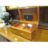 A Cigar Master birds eye maple humidor