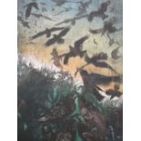 Julia Manning (20th Century) - Raven Roost, etching, signed, inscribed and numbered 10/30 in pencil,