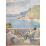 Sir John Lavery, RA (1856-1941) On the Riviera colour print