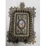 A late 19th century French 'palais royale' style photo frame