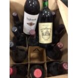 12 bottles Australian and Californian wines including Inglenook 1983, Taltarni Shiraz 1977, 2
