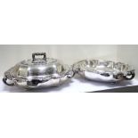 A pair of Old Sheffield plate entree dishes, by Matthew Boulton, circa 1825/1830, each with warmer