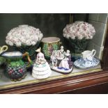 A collection of ceramics to include a Staffordshire pottery jug