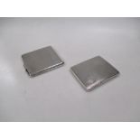 Two silver cigarette cases, 7.17oz (2)